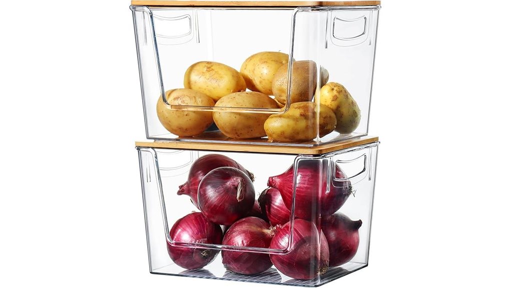 bamboo lids under sink organizer