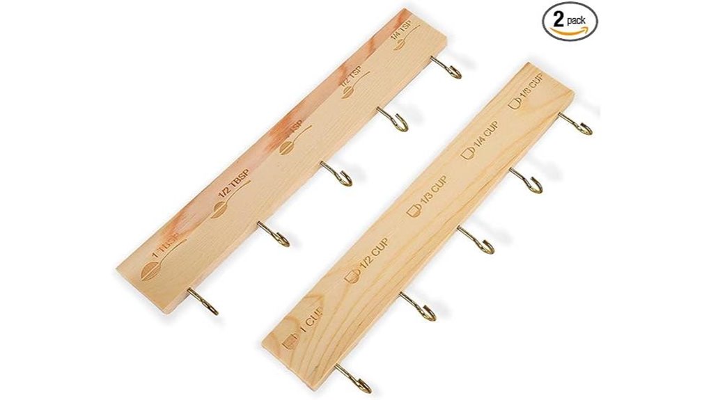 bamboo measuring set organizer
