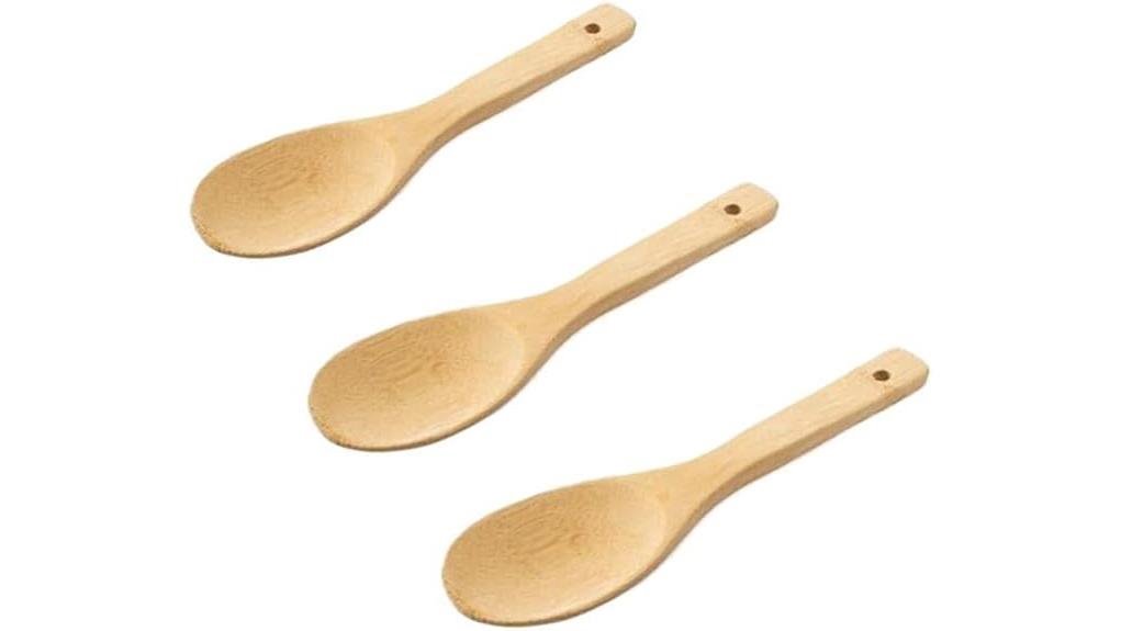 bamboo rice scoops set
