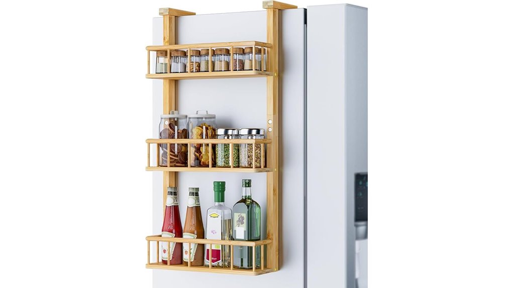 bamboo spice rack organizer