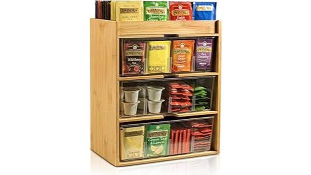 bamboo tea bag storage