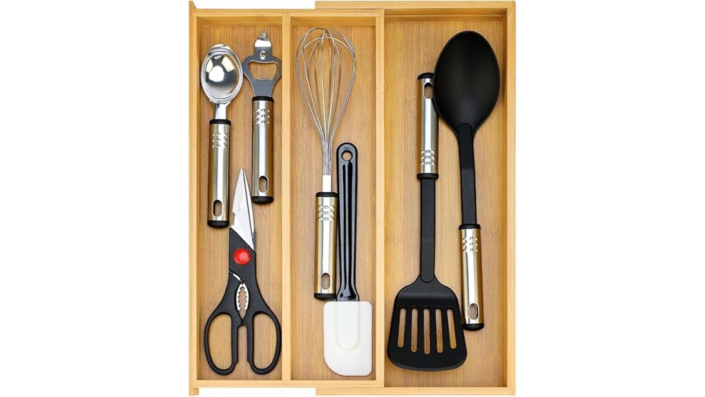 bamboo utensil storage solution
