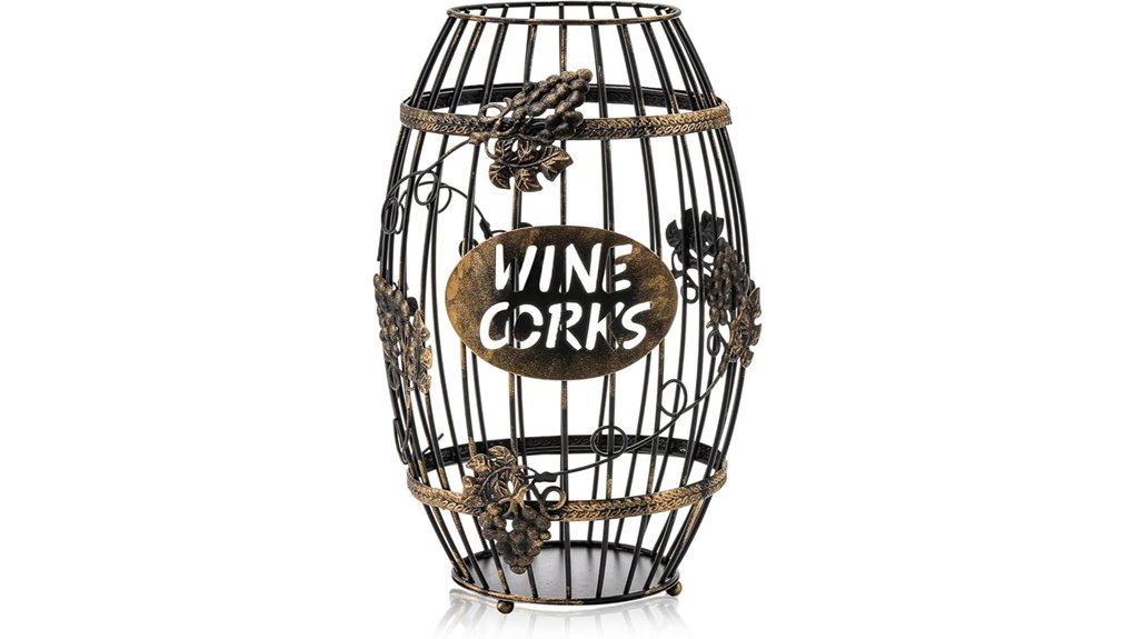 barrel shaped wine cork holder