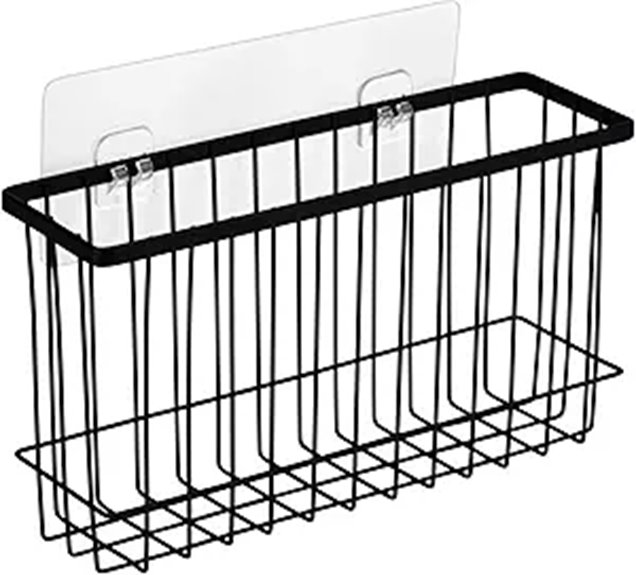 black adhesive kitchen rack