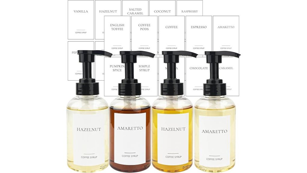 black coffee syrup dispensers