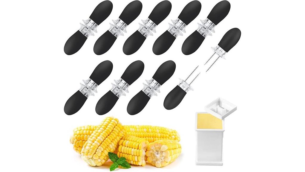 black corn holders set