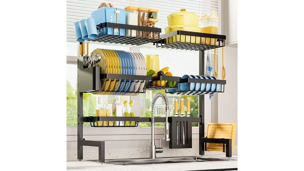 black dish drying rack