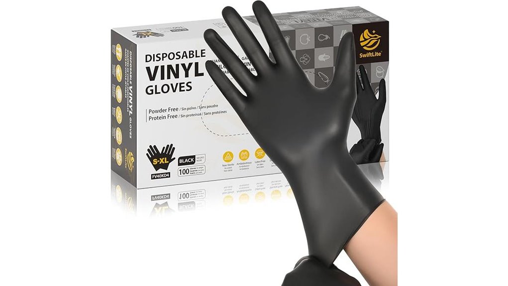 black food prep gloves