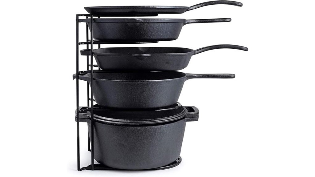 black heavy duty pot rack