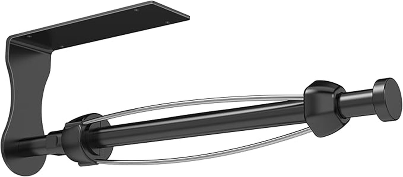 black paper towel holder