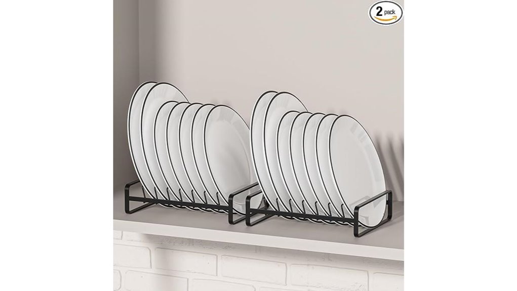 black plate holder rack