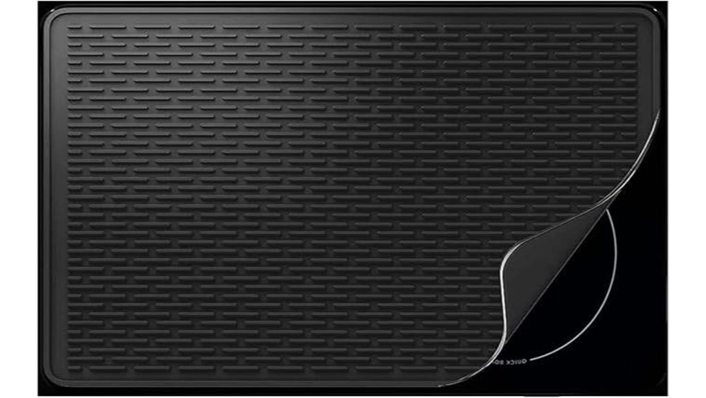 black silicone electric stove mat