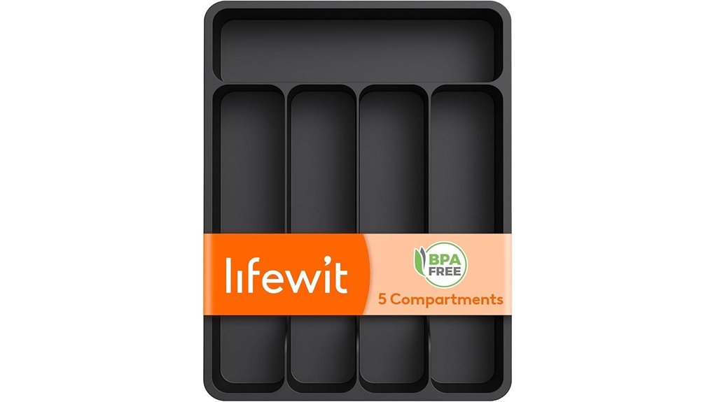 black silverware drawer organizer