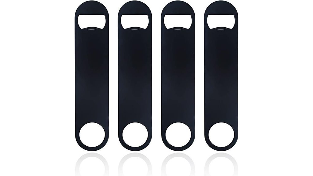 black stainless steel openers