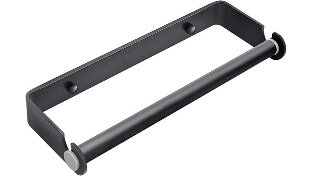 black under cabinet towel holder