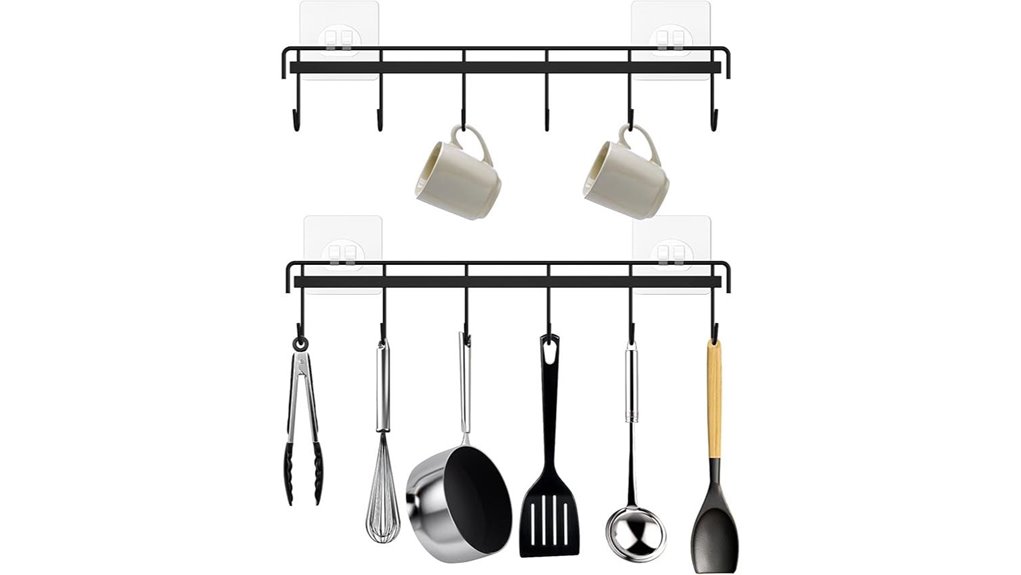 black utensil hanger set