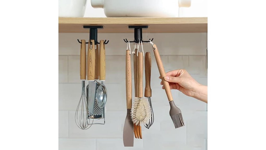 black utensil hooks set
