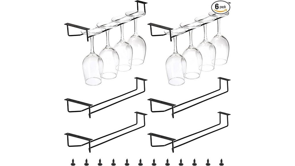 black wine glass rack