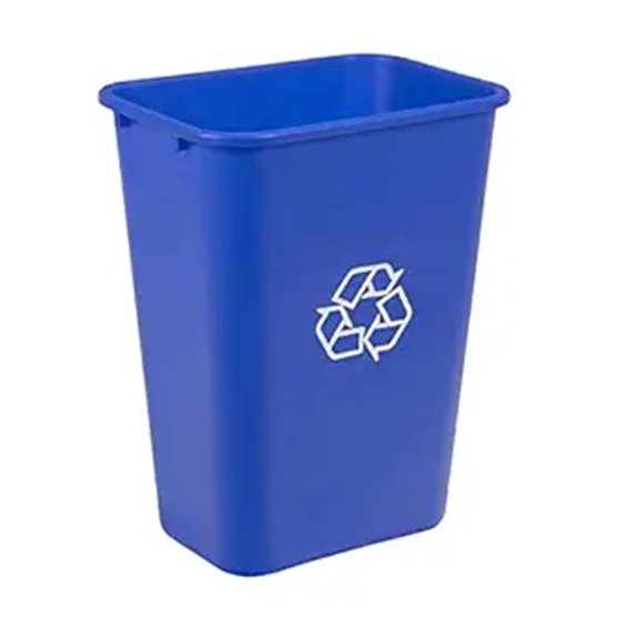 blue 10 gallon trash can