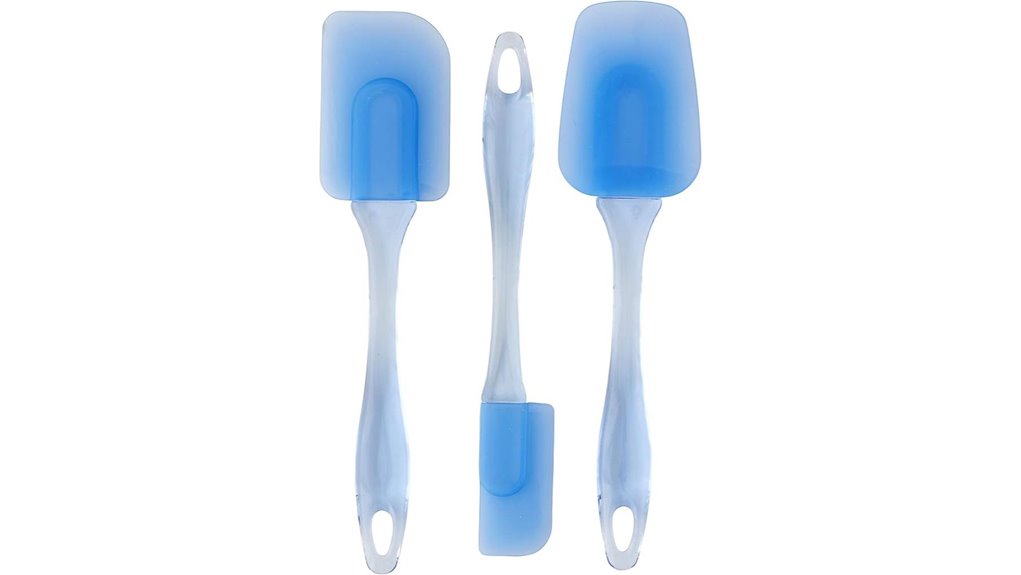 blue silicone spatula set