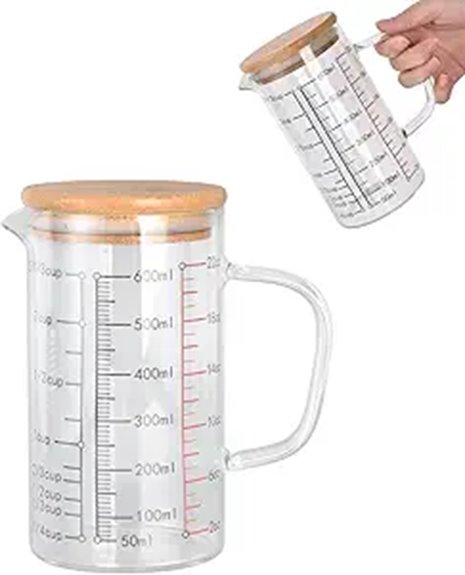borosilicate glass measuring cup