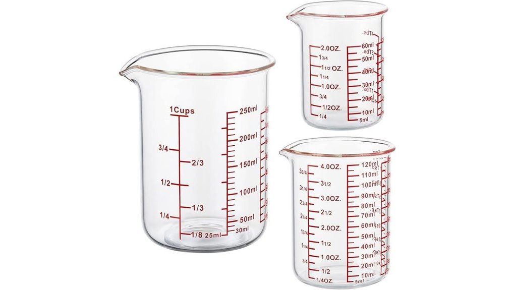 borosilicate glass measuring cups