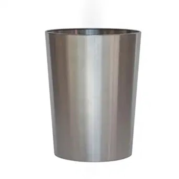 brushed nickel bathroom trash can