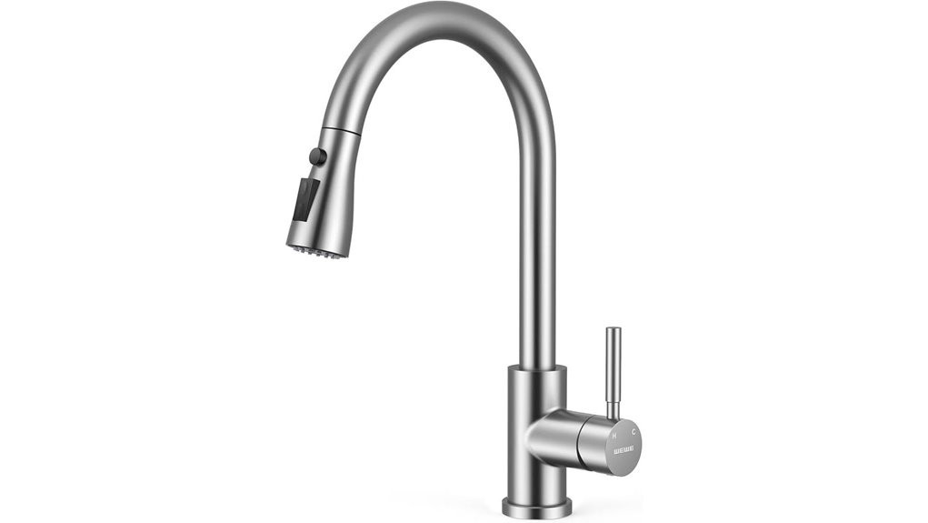 brushed nickel kitchen faucet