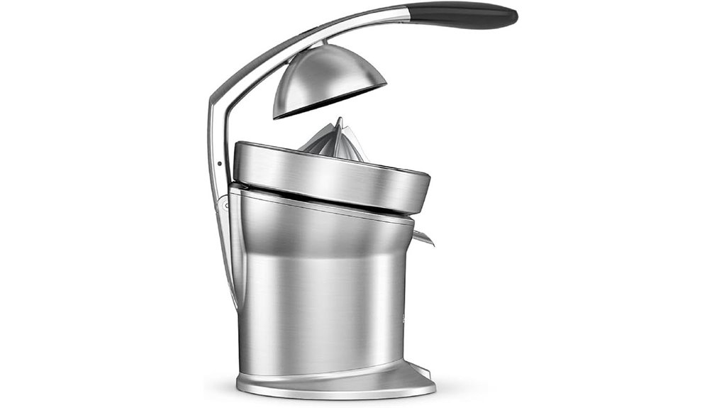 brushed stainless steel juicer