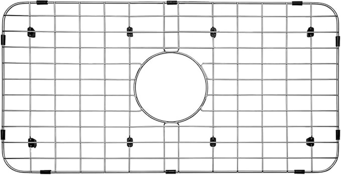 centered drain sink protector