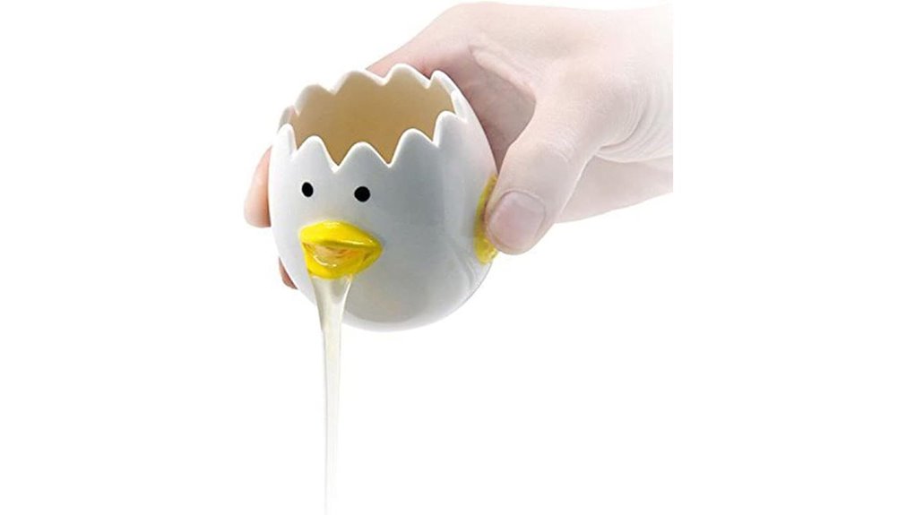 ceramic yellow egg separator
