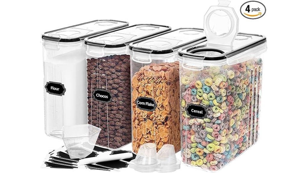 cereal storage containers set