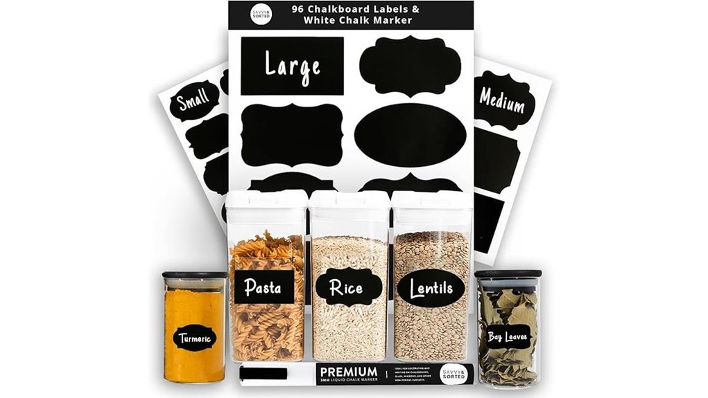 chalkboard labels for organization