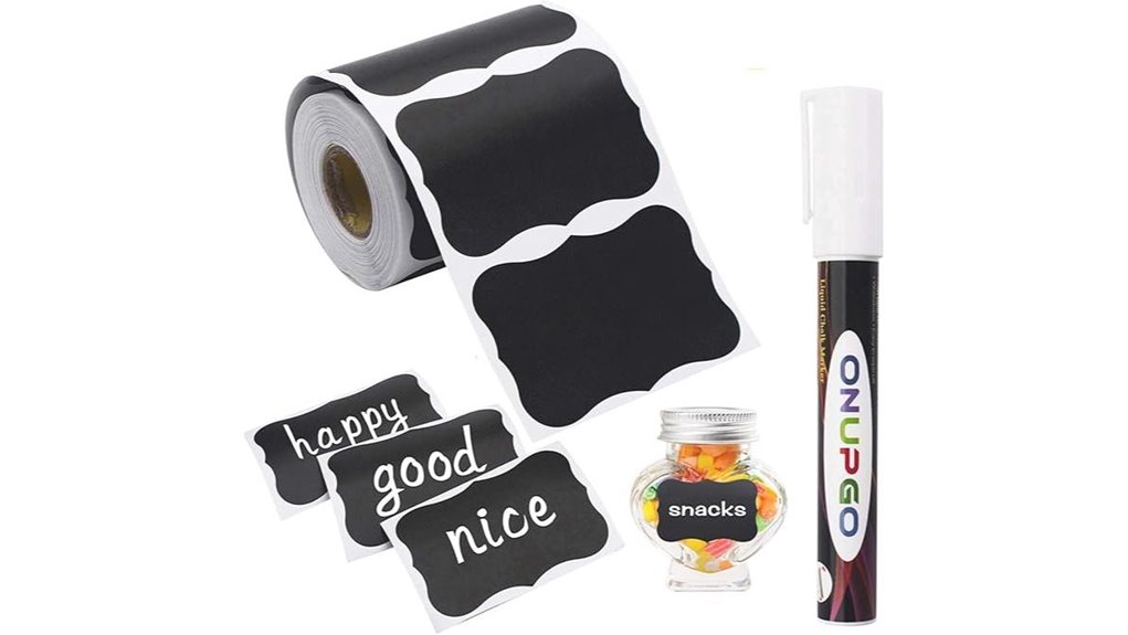 chalkboard labels with markers