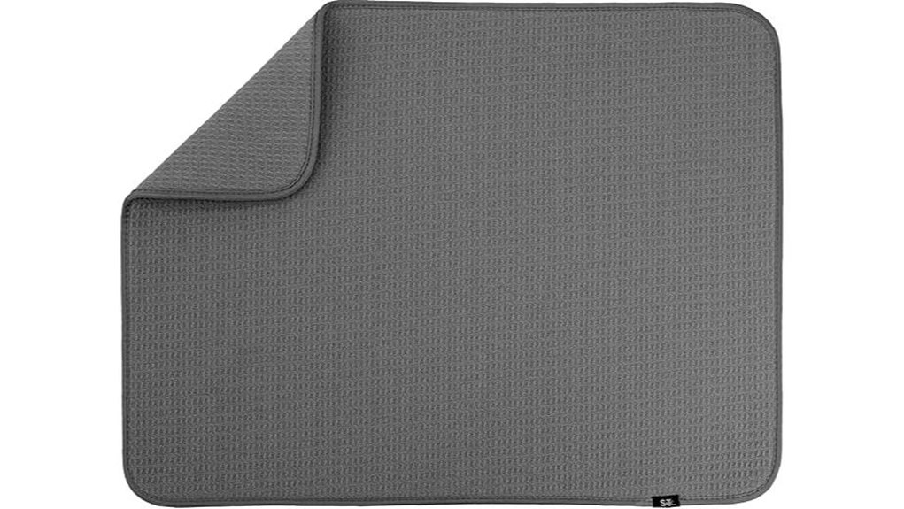charcoal microfiber dish mat