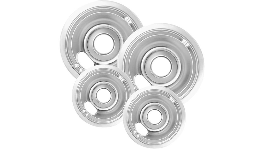 chrome drip pans set