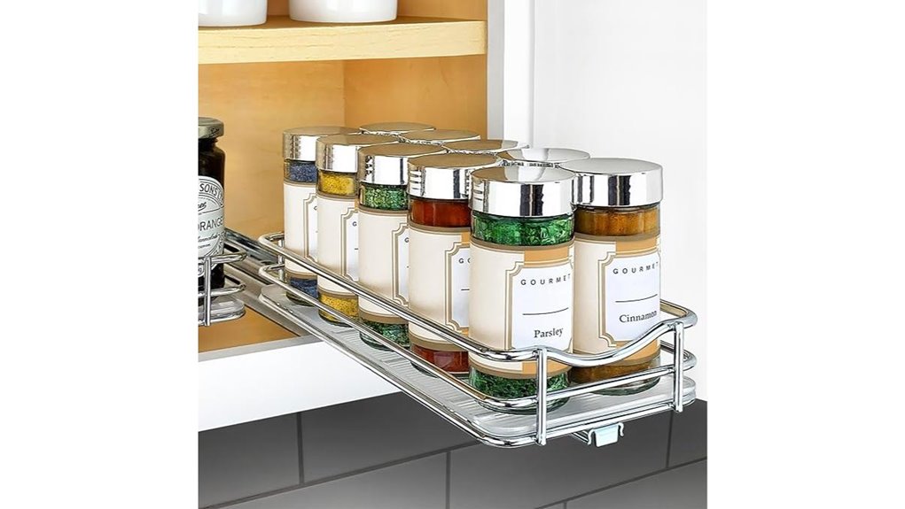 chrome spice rack organizer