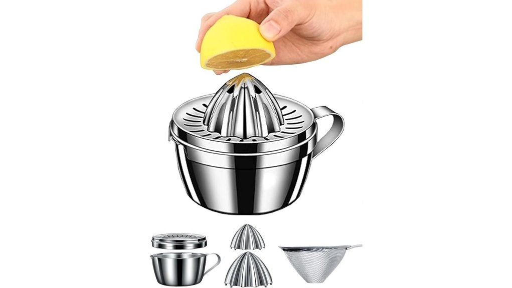 citrus juicer with strainer