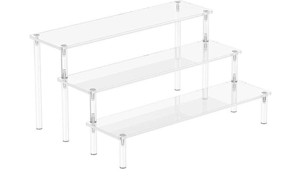 clear acrylic display risers