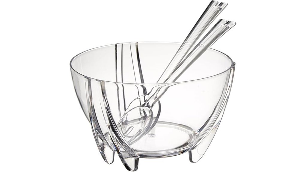 clear acrylic salad bowl