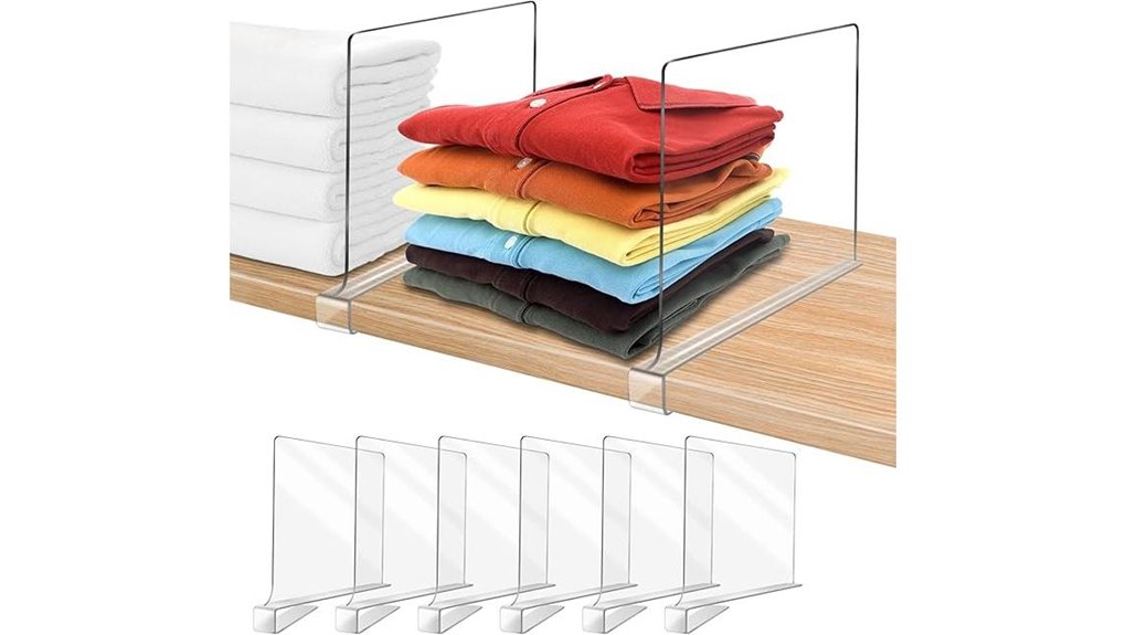 clear acrylic shelf dividers