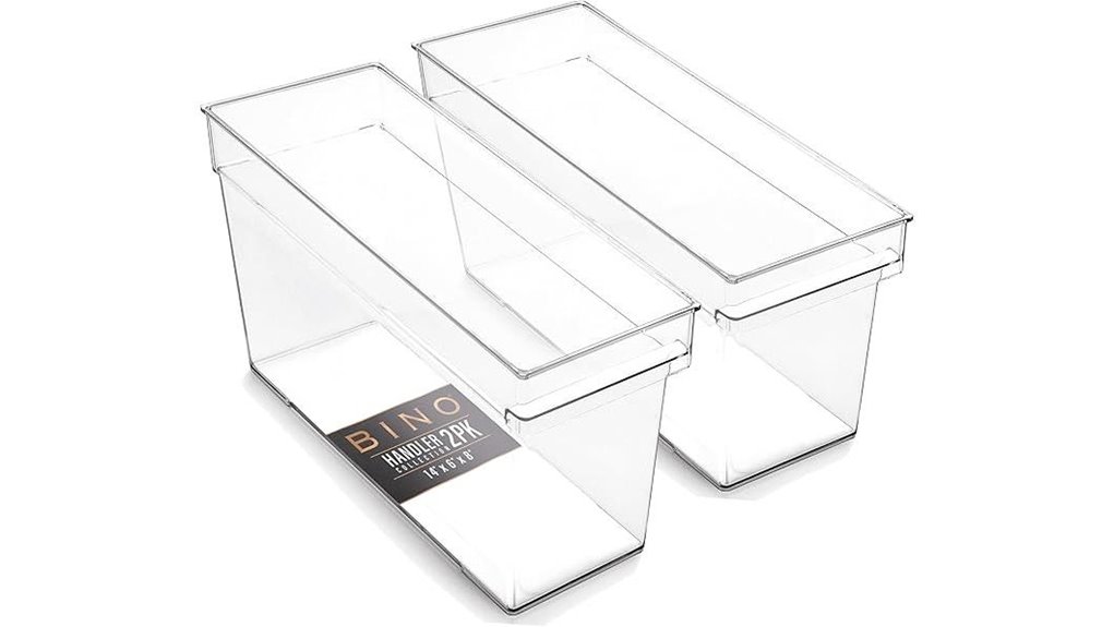 clear deep storage bins