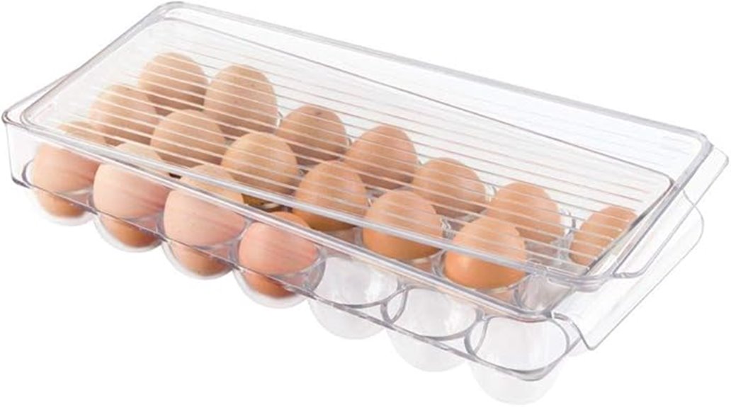 clear egg holder organizer