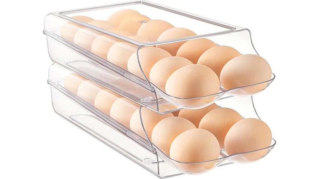 clear fridge egg holder