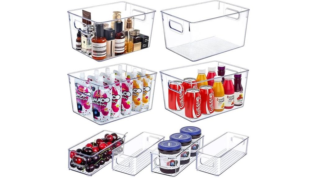 clear pantry storage bins