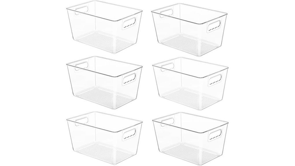 clear pantry storage bins
