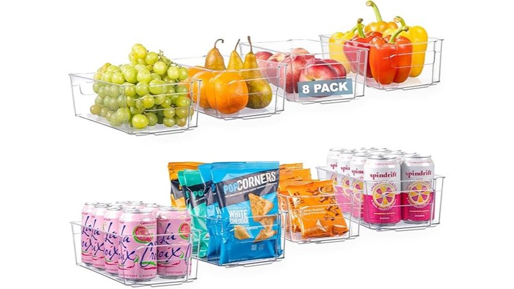 clear plastic fridge organizers
