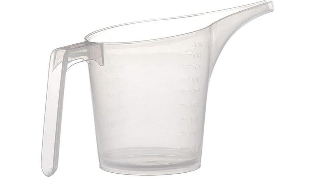 clear plastic measuring cup