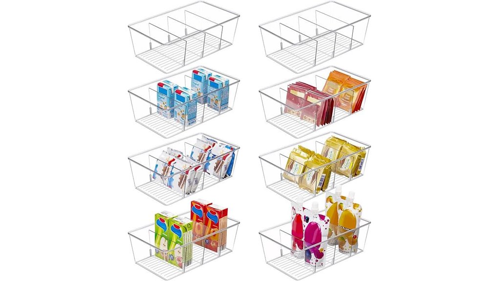 clear plastic storage bins