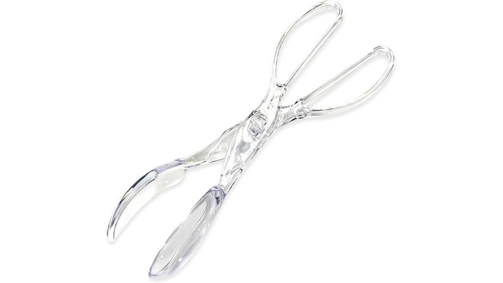 clear salad scissor tongs